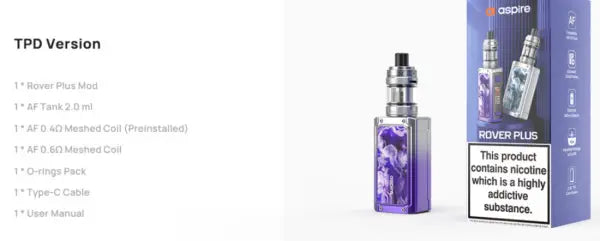 Aspire Rover Plus Vape Kit Starter Kits