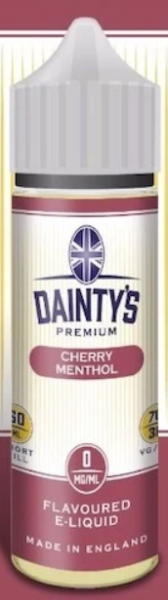 EcigZoo :Dainty's - Cherry Menthol 50ml Shortfill, 50ml, E-liquid - 0MG Shortfill