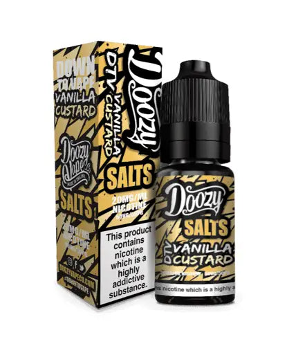 Vanilla Custard nic salt by Doozy Vape available at ecigzoo in 10mg and 20mg