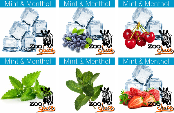 Zoo Juice mint and menthol e-liquid range