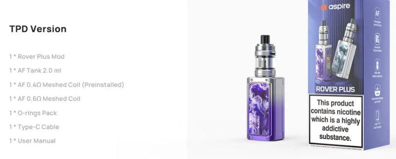 Aspire Rover Plus Vape Kit Starter Kits