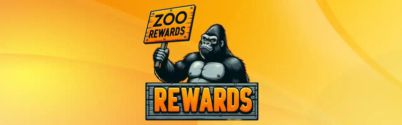 Cartoon gorilla holding a sign.