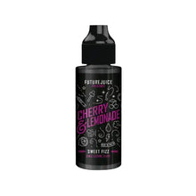Black bottle of Future Juice Cherry & Lemonade Sweet Fizz on a white background