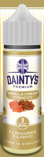 EcigZoo :Dainty's - Vanilla Cream Tobacco 50ml Shortfill, 50ml, E-liquid - 0MG Shortfill