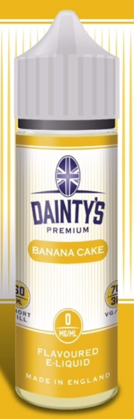 EcigZoo :Dainty's - Banana Cake 50ml Shortfill, 50ml, E-liquid - 0MG Shortfill