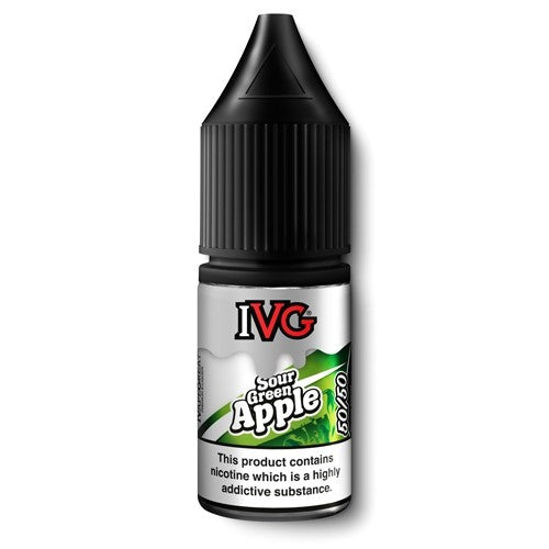 IVG 50/50 E-Liquids 10ml Sour Green Apple in 3mg, 6mg and 12mg 