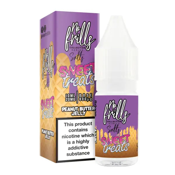 EcigZoo :No Frills Nic Salt Range, Peanut Butter & Jelly / 10mg, E-liquid - No Frills Nic Salts