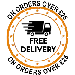 Orange circular ring with a metallic, gear-like design.