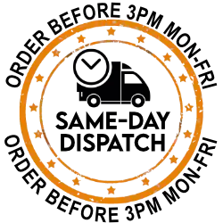 Orange circular ring with a pattern of alternating gray and orange segments.
