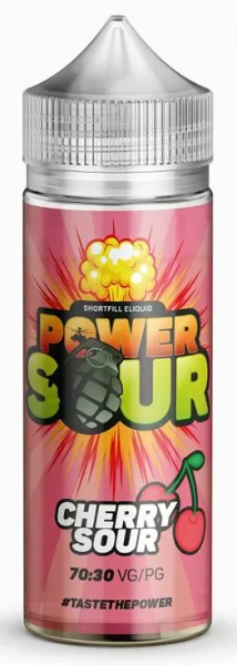 EcigZoo :Power Sour Cherry 100ml Shortfill E-liquid, 100ml, 