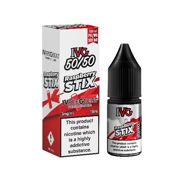 Raspberry Stix E-liquid - IVG 50/50 Range 
