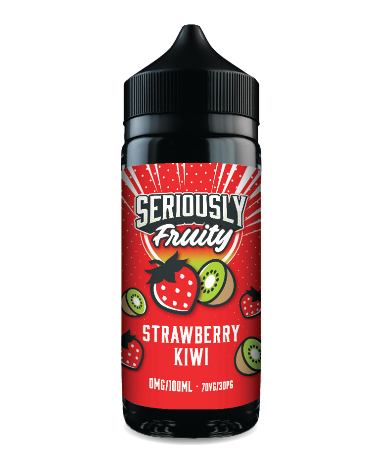 EcigZoo :Seriously Range 100ml, 100ml / Strawberry & Kiwi, E-liquid - Seriously Fruity
