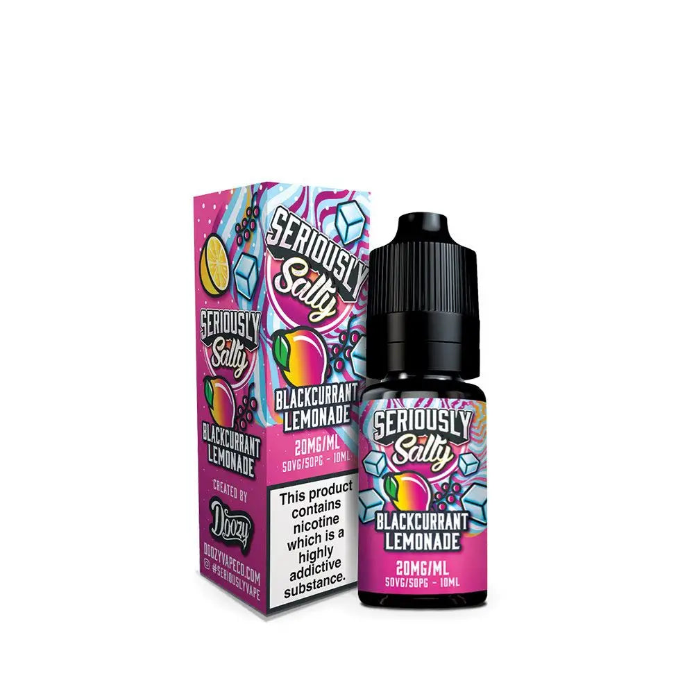 Seriously Salty, Nic Salts, 10ml, 10mg, 20mg, Blackcurrant Lemonade