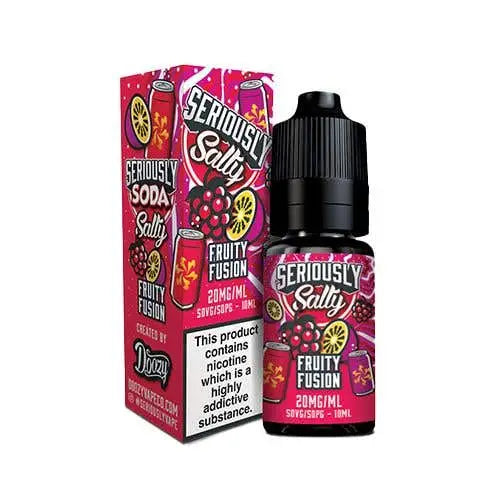 Ecigzoo, seriously soda Nic salt 10ml e-liquid in 10mg and 20mg Fruity fusion