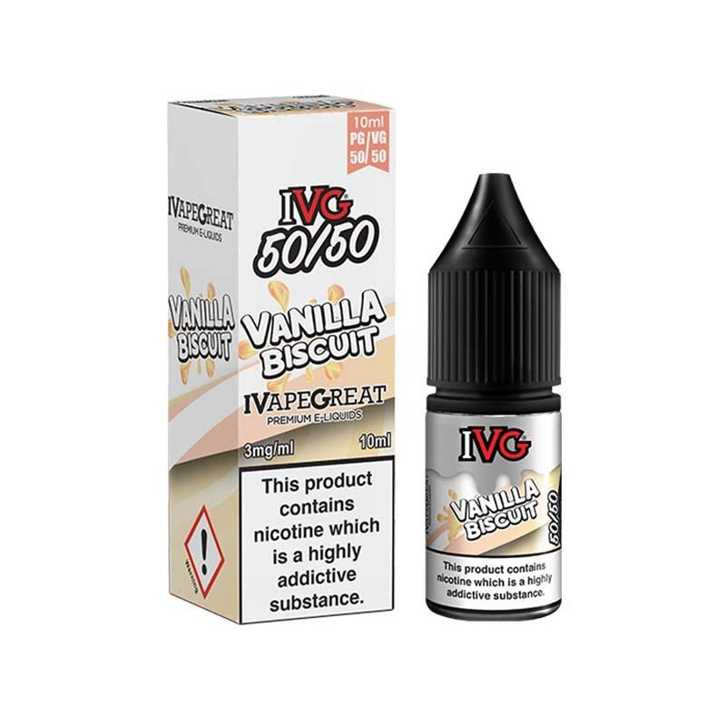 Vanilla Biscuit E-liquid - IVG 50/50 Range 