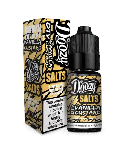 Vanilla Custard nic salt by Doozy Vape available at ecigzoo in 10mg and 20mg