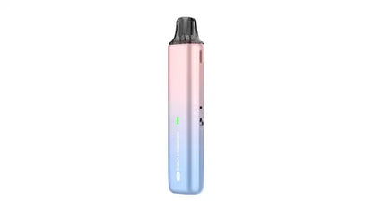 Pink and Blue Gradient Vape Pod kit on a white background