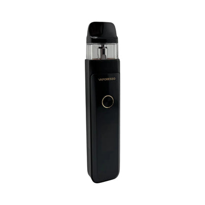 Black vape pod kit device on a white background