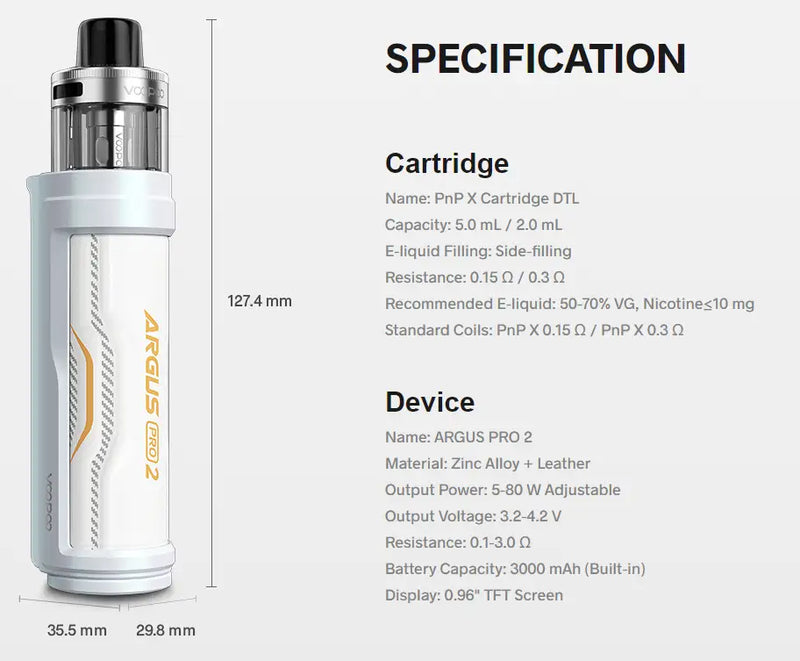 VooPoo Argus Pro 2 Vape Pod Kit Kits Voopoo