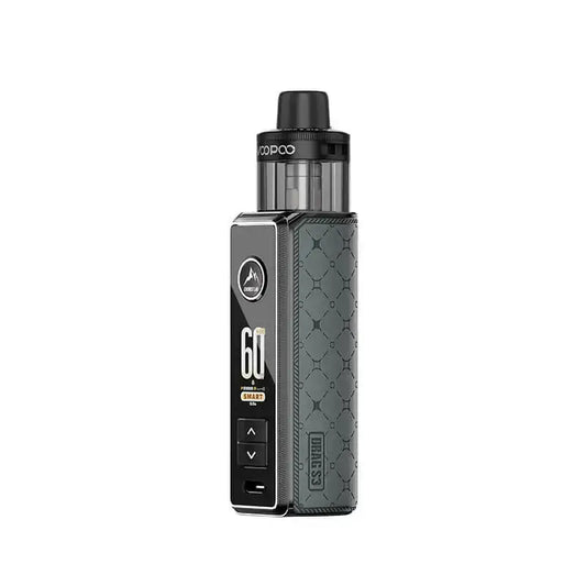 Grey voopoo drag s3 vape pod kit.