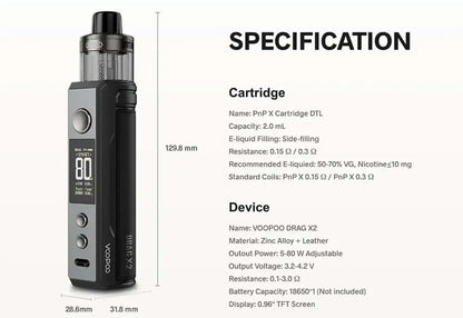 VooPoo Drag X2 Vape Pod Kit Kits Voopoo