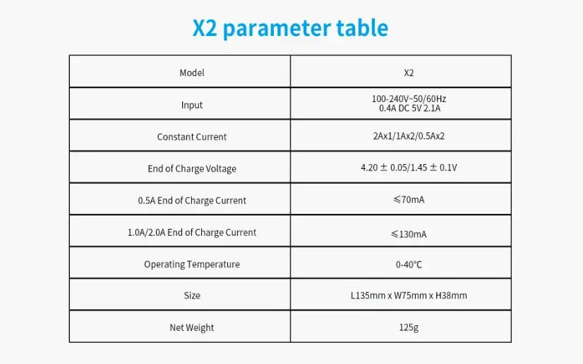 Xtar X2 Charger - Chargers XTAR