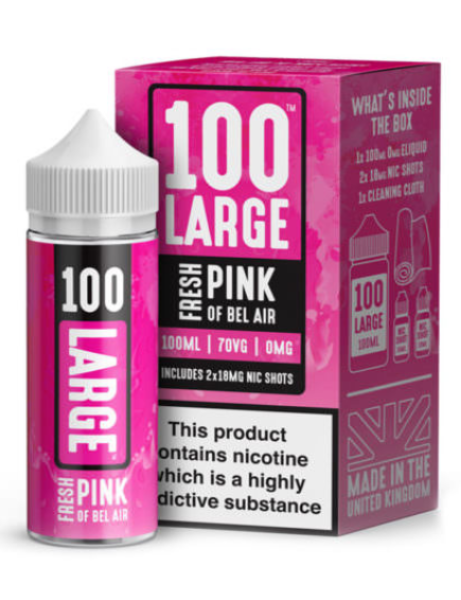 Fresh Pink Of Bel Air - 100 Large Shortfill (with nic) E-liquid - 100 Large 