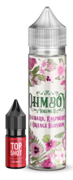 Ohm Boy 50ml Shortfill - Rhubarb, Raspberry and Orange Blossom (inc nic) E-liquid - Ohm Boy 