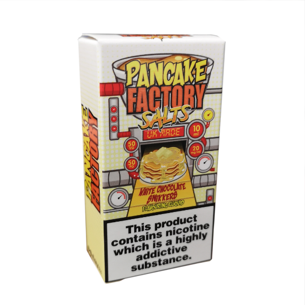 Pankcake Factory Nic Salt - White Chocolate Snikkers 20mg E-liquid - Pancake Factory Nic Salts 
