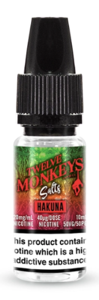 EcigZoo :Twelve Monkeys Nic Salt Range, Hakuna, E-liquid - Twelve Monkeys Nic Salt